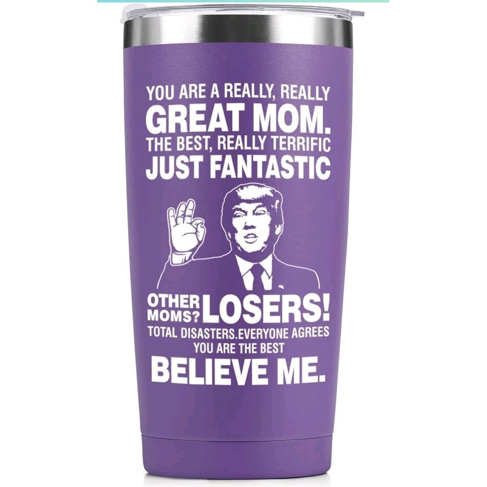 Grandpa 20 oz Stainless Steel Double Wall Vac Insulation -Trump MAGA With Straw